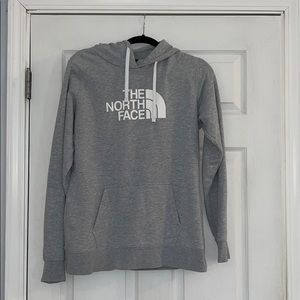 Women’s gray North Face hoodie